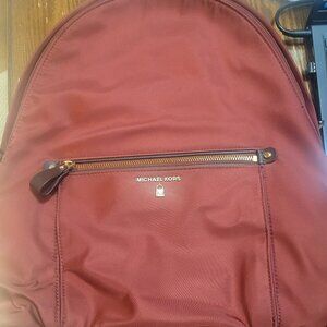 Michael Kors Burgundy Kelsey Nylon Backpack ~ Very Good Condition - Used